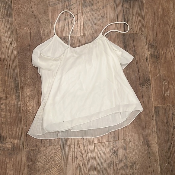 Lazy Sundays Woman’s White Blouse Tank Top Size Medium - Picture 3 of 5